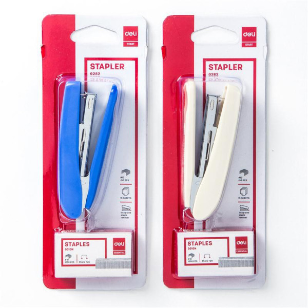 Dập ghim 10 kèm ghim (15 tờ) (0282) (Deli)